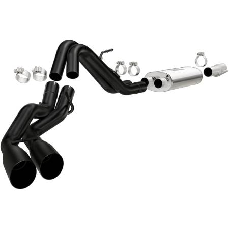 MagnaFlow Exhaust Products - MagnaFlow SYS Cat-Back 10-14 Ford Raptor 6.2L V8 2.5/3in Black Dual Same Side Exit Rear 3.5 Tips