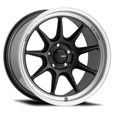 Konig Wheels - Konig Wheels Rim Countergram 18X9.5A 5X114.3 ET35 Matte Black / Matte Machined Lip