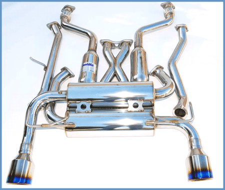 Invidia - Invidia 09+ FX35 2/4WD Gemini Rolled Titanium Tip Cat-back Exhaust