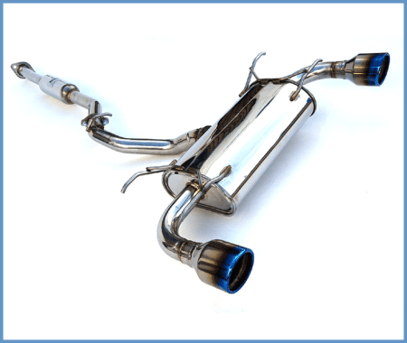 Invidia - Invidia Subaru BRZ / Scion FRS Q300 w/ Rolled Titanium Tips Cat- Back Exhaust (Blue Edge)