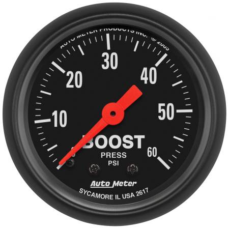 AutoMeter - AutoMeter Z Series 52mm 0-60 PSI Mechanical Boost Gauge