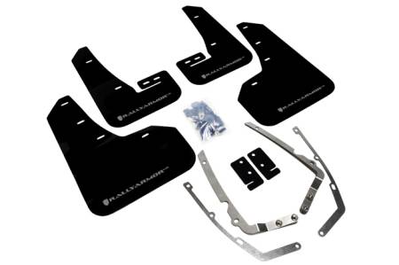 Rally Armor - Rally Armor 2015+ VW Golf/GTI/TSI UR Black Mud Flap w/ Silver Logo