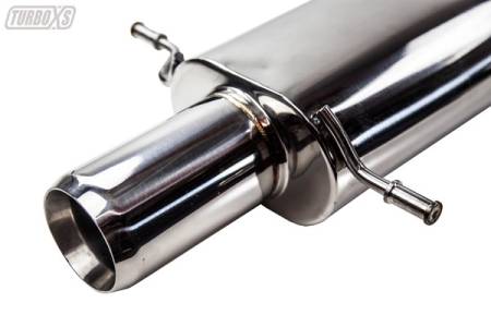 Turbo XS - Turbo XS Axle back muffler 4" Polished Stainless Tip 2002-2007 Subaru WRX/STi.