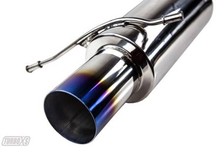 Turbo XS - Turbo XS Axle back muffler 4.5" Blued Tip 2002-2007 Subaru WRX/STi.