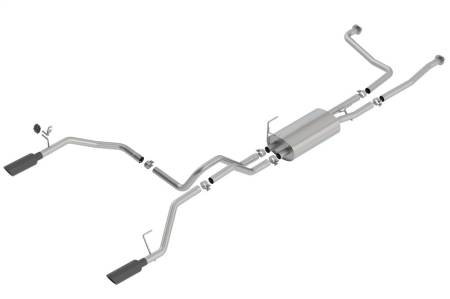 Borla - Borla 16-19 Nissan Titan 5.6L V8 2WD/4WD S-Type Catback Exhaust - Black Chrome Tips