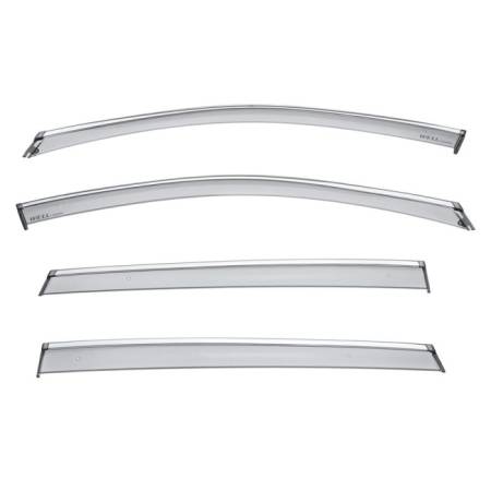 WellVisors - WellVisors Side Window Deflectors Infiniti QX30 2017+ With Chrome Trim