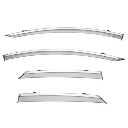 WellVisors - WellVisors Side Window Deflectors Lincoln MKZ 2013+ With Chrome Trim