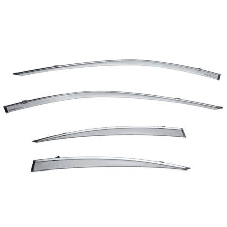 WellVisors - WellVisors Side Window Deflectors Lexus ES350 2019+ With Chrome Trim