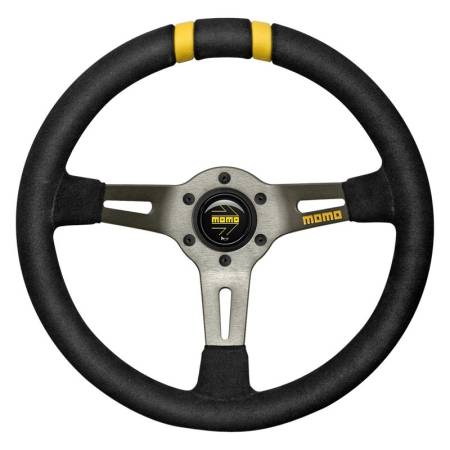 Momo - Momo MODDRIFT Steering Wheel 330 mm -  Black Suede/Anth Spokes/2 Stripes