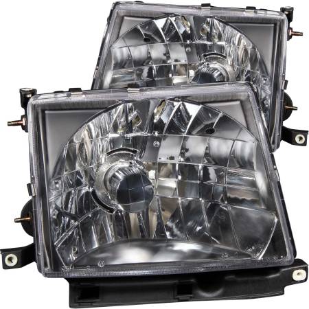 ANZO Headlights, Tail Lights and More  - ANZO 1997-2000 Toyota Tacoma Crystal Headlights Black