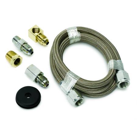 AutoMeter - AutoMeter #4 Braided SS Line (-4AN) 3ft 1/8in NPT Fittings