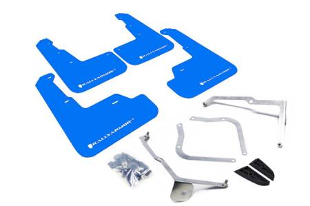 Rally Armor - Rally Armor 15-18 Subaru WRX/STi Sedan UR Blue Mud Flap w/ White Logo