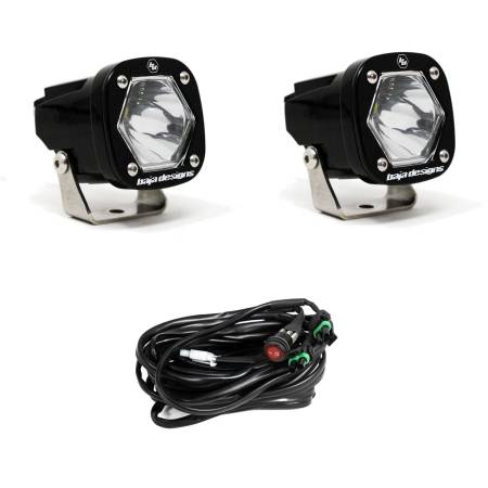 Baja Designs - Baja Designs S1 Spot LED Light w/ Mounting Bracket Pair