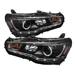 Spyder Auto - Spyder Mitsubishi Lancer/EVO-10 08-14 Projector Halogen Model- LED Halo DRL Blk PRO-YD-ML08-DRL-BK