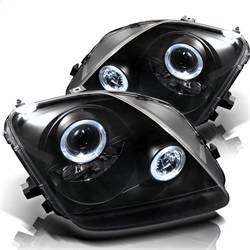 Spyder Auto - Spyder Honda Prelude 97-01 Projector Headlights LED Halo Black High H1 Low H1 PRO-YD-HP97-HL-BK