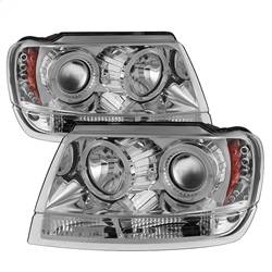 Spyder Auto - Spyder Jeep Grand Cherokee 99-04 Projector Headlights LED Halo LED Chrm - PRO-YD-JGC99-HL-C