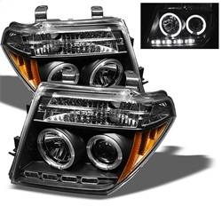 Spyder Auto - Spyder Nissan Frontier 05-08 Projector Headlights LED Halo LED Blk PRO-YD-NF05-HL-BK