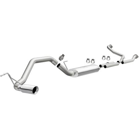 MagnaFlow Exhaust Products - MagnaFlow CatBack 07-15 Nissan Titan V8 LGAS/LFLEX Single MF Polished Stainless Exhaust