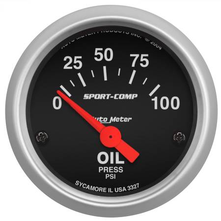 AutoMeter - AutoMeter Sport-Comp 52mm 0-100 PSI Electronic Oil Pressure Gauge