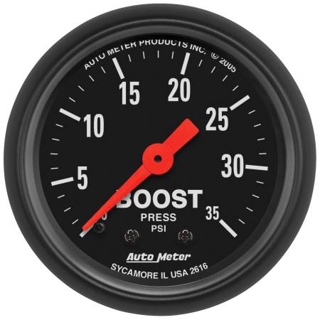 AutoMeter - AutoMeter Z Series 52mm 0-35 PSI Mechanical Boost Gauge