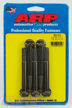 ARP - ARP M10 x 1.25 x 80 hex black oxide bolts 663-1010