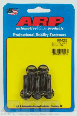 ARP - ARP M8 x 1.25 x 25 hex black oxide bolts 661-1002