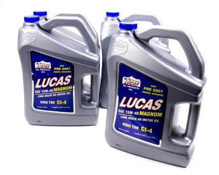 Lucas Oil - Lucas Motor Oil - Magnum - 15W40 - Conventional - 1 gal - Set of 4