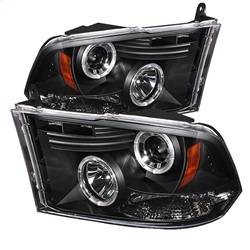 Spyder Auto - Spyder Dodge Ram 1500 09-14 10-14 Projector Headlights Halogen- LED Halo LED - Blk PRO-YD-DR09-HL-BK