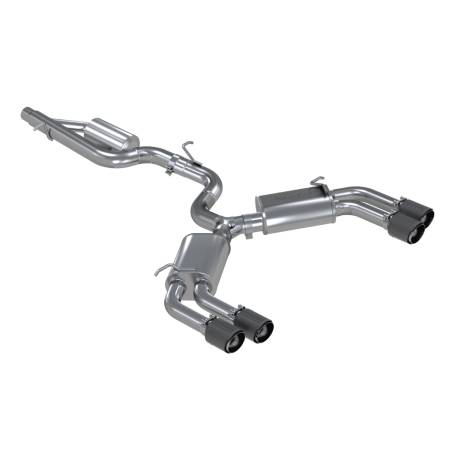 MBRP Exhaust - MBRP 15-18 Audi S3 SS 3in Quad Split Rear Exit w/ Carbon Fiber Tips - T304