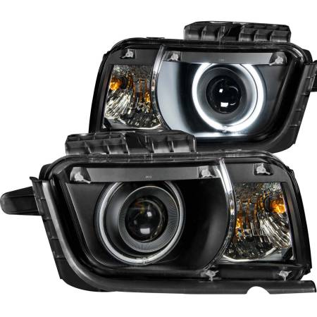 ANZO Headlights, Tail Lights and More  - ANZO 2010-2013 Chevrolet Camaro Projector Headlights w/ Halo Black (CCFL)