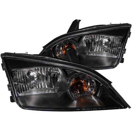 ANZO Headlights, Tail Lights and More  - ANZO 2005-2007 Ford Focus Crystal Headlights Black