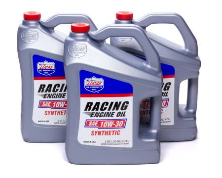 Lucas Oil - Lucas Motor Oil - Racing - 10W30 - Synthetic - 5 qt - Set of 3