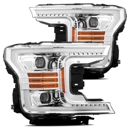 AlphaRex - AlphaRex 18-19 Ford F-150 PRO-Series Projector Headlights Plank Style Chrm w/Activ Light/Seq Signal