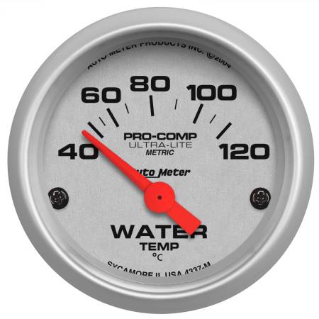 AutoMeter - AutoMeter Ultra-Lite 52mm 40-120 Deg C Short Sweep Electronic Water Temp Gauge