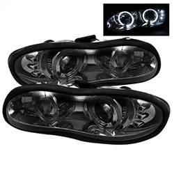 Spyder Auto - Spyder Chevy Camaro 98-02 Projector Headlights LED Halo LED Smke - Low H1 PRO-YD-CCAM98-HL-SM