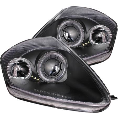 ANZO Headlights, Tail Lights and More  - ANZO 2000-2005 Mitsubishi Eclipse Projector Headlights w/ Halo Black