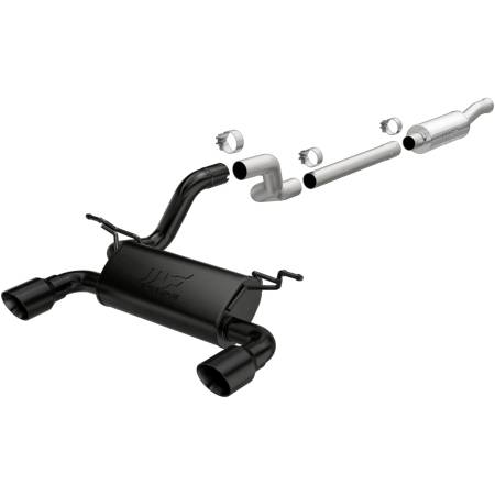 MagnaFlow Exhaust Products - MagnaFlow Cat-Back 2018 Jeep Wrangler 2.0L Dual Black Coated 4in Tips