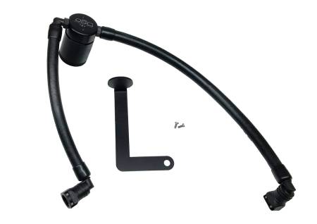 J&L Oil Separator Co - J&L 10-19 Ford Flex EcoBoost V6 Passenger Side Oil Separator 3.0 - Black Anodized