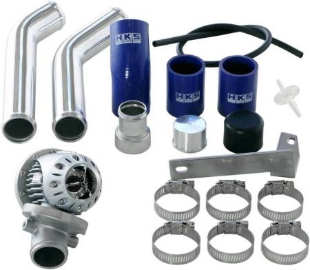 HKS - HKS 08+ Evo 10 SSQV4 BOV Kit Includes 2 Polished Aluminum Pipes