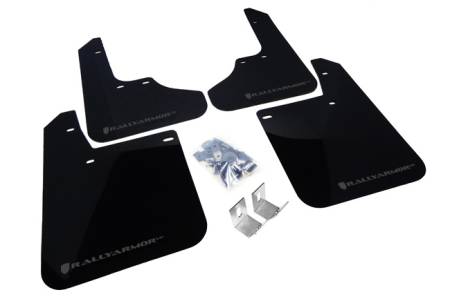 Rally Armor - Rally Armor 1993-2001 Subaru Impreza UR Black Mud Flap w/ Grey Logo