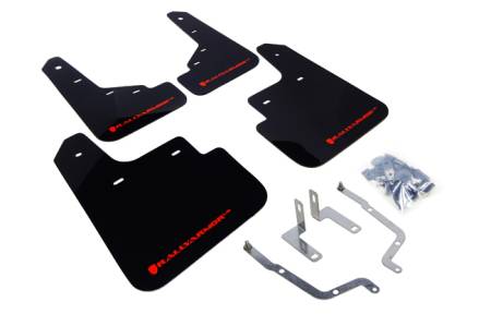 Rally Armor - Rally Armor 2014+ Mazda3/Mazdaspeed3 UR Black Mud Flap w/ Red Logo