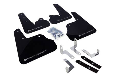 Rally Armor - Rally Armor 12+ Subaru Impreza 5dr Hatch/4dr Sedan UR Black Mud Flap w/ Silver Logo