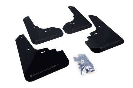 Rally Armor - Rally Armor 2005-2009 Legacy GT and Outback UR Black Mud Flap w/ Grey Logo