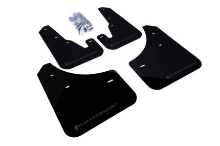 Rally Armor - Rally Armor 2004-2009 Mazda3/Speed 3 UR Black Mud Flap w/ Grey Logo