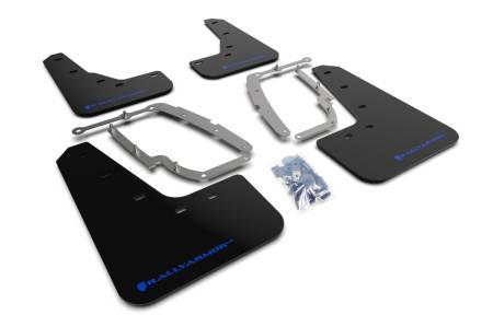 Rally Armor - Rally Armor 17+ Tesla Model 3 UR Black Mud Flap w/ Blue Logo