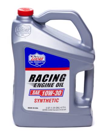 Lucas Oil - Lucas Motor Oil - Racing - 10W30 - Synthetic - 5 qt - Each