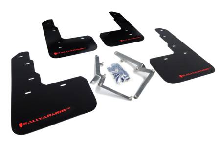 Rally Armor - Rally Armor 17-21 Honda Civic Type R (Type R Only) UR Black Mud Flap w/ Red Logo