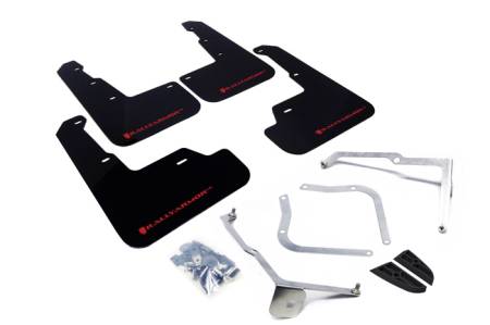 Rally Armor - Rally Armor 15+ Subaru WRX & STi Sedan Only UR Black Mud Flap w/ Red Logo