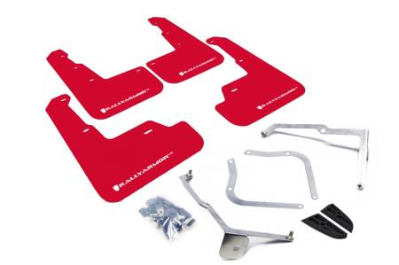 Rally Armor - Rally Armor 15-21 Subaru WRX & STi Sedan Only UR Red Mud Flap w/ White Logo