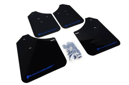 Rally Armor - Rally Armor 02-07 Subaru WRX/STI/RS/2.5i (wagons req mod) UR Black Mud Flap w/ Blue Logo